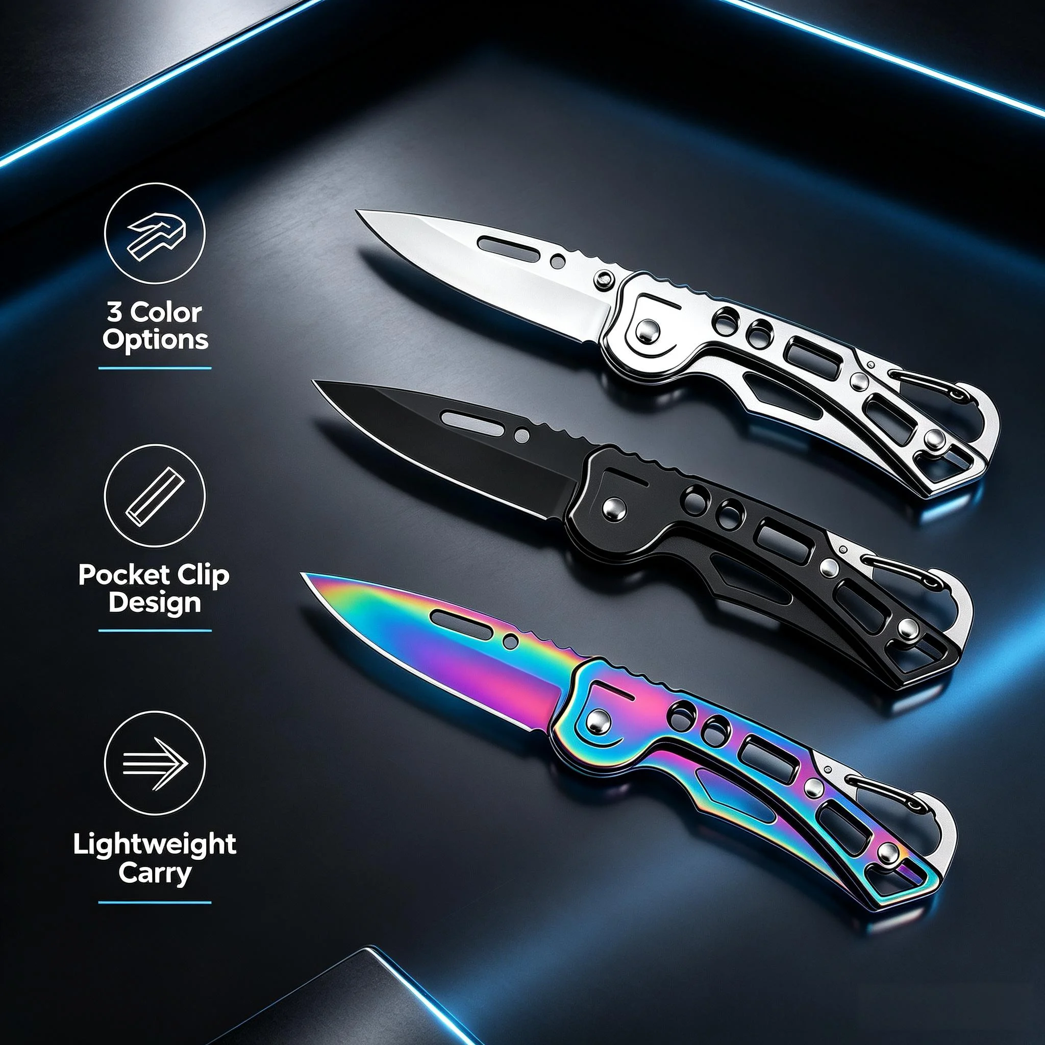 Portable Fruit Knife Stainless Steel Camping Fishing Climbing Knife Camping Outdoor Tools  for Food Prep & Crafts