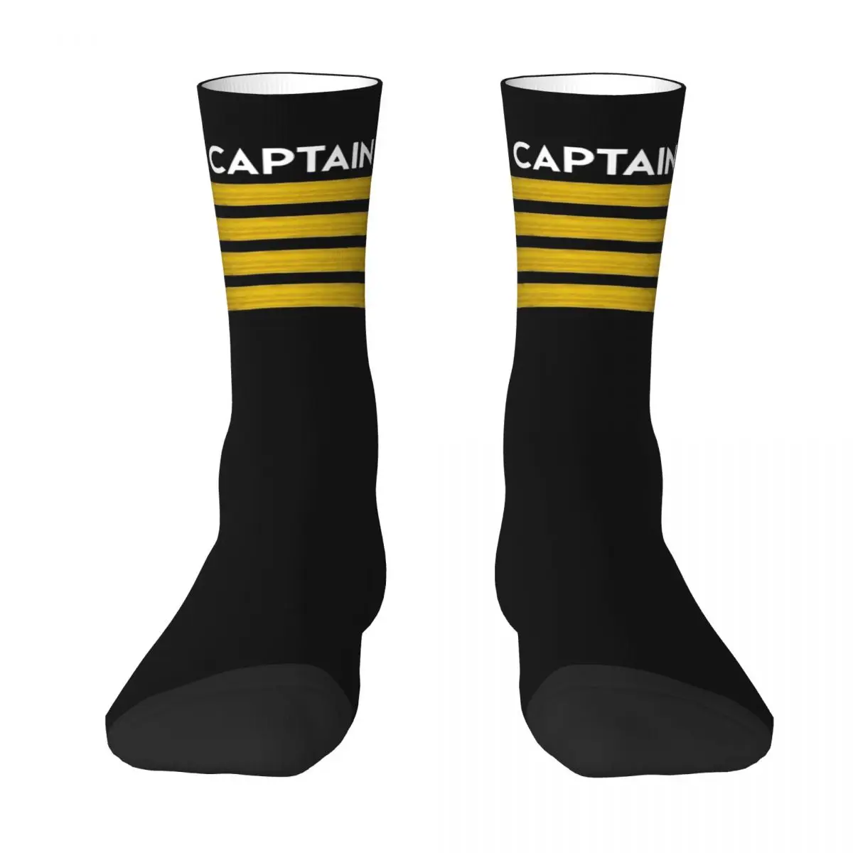 Captain Stripes Airplane Pilot Kawaii Socks School Cartoon Pattern Socks