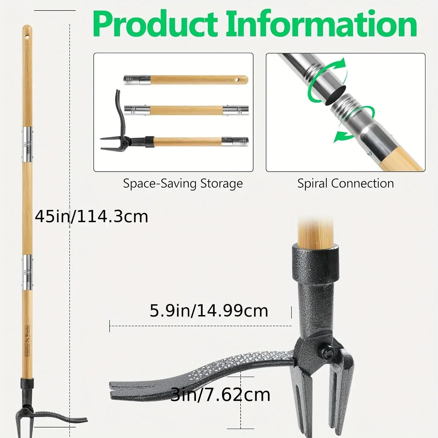 Vertical Weeding Tool, Long-Handled Manual Weeding Tool, Garden Lawn and Outdoor Weeding Tool, Home Garden Tool, Garden Accessories