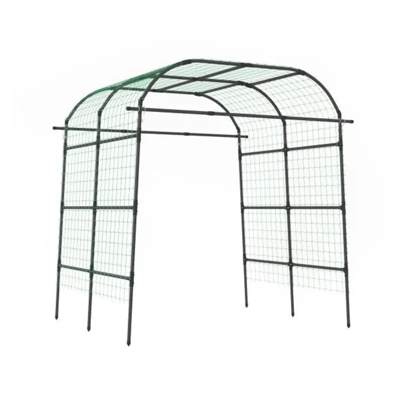 

7.5 FT Tall Metal Garden Arch Trellis for Climbing Plants Outdoor-Black