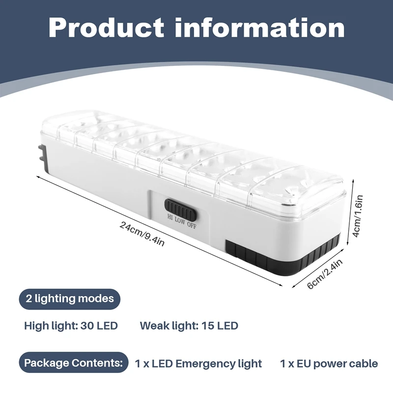 Minilinterna Led de emergencia, lámpara recargable de 2 modos, 30 Led, para el hogar, Campamento y exteriores