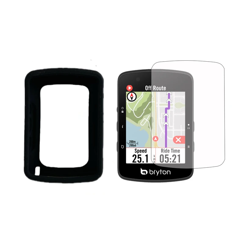 

Silicone Soft Edge Shell Protective Case Screen Protector Film Cover For Bryton Rider 650/550 R650 R550 GPS Computer Frame Skin