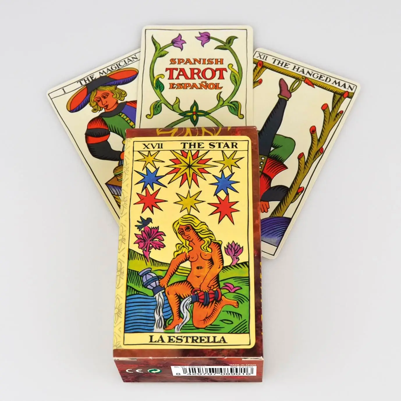 78 Cards Classic Marseille Tarot Cards Major Arcana the Star Themed Spanish Version Board Game Divination Card Set view 4