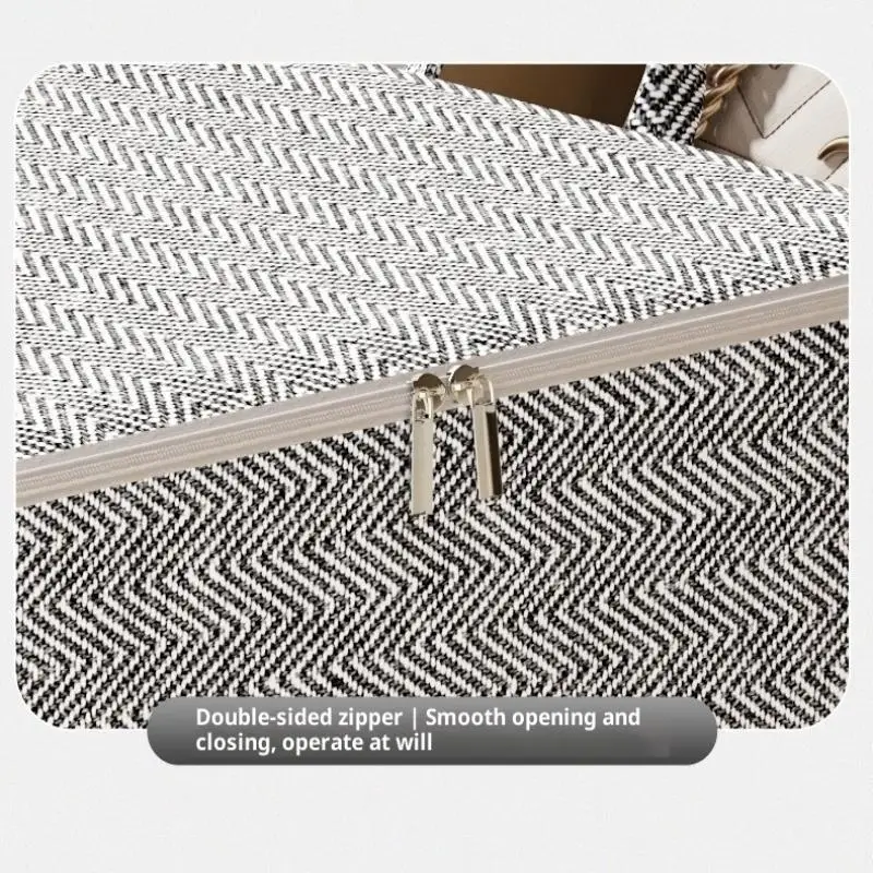 220L Big Size Clothes Storage Box With Cover Large Laundry Basket Organizer Bag For Baby Foldable
