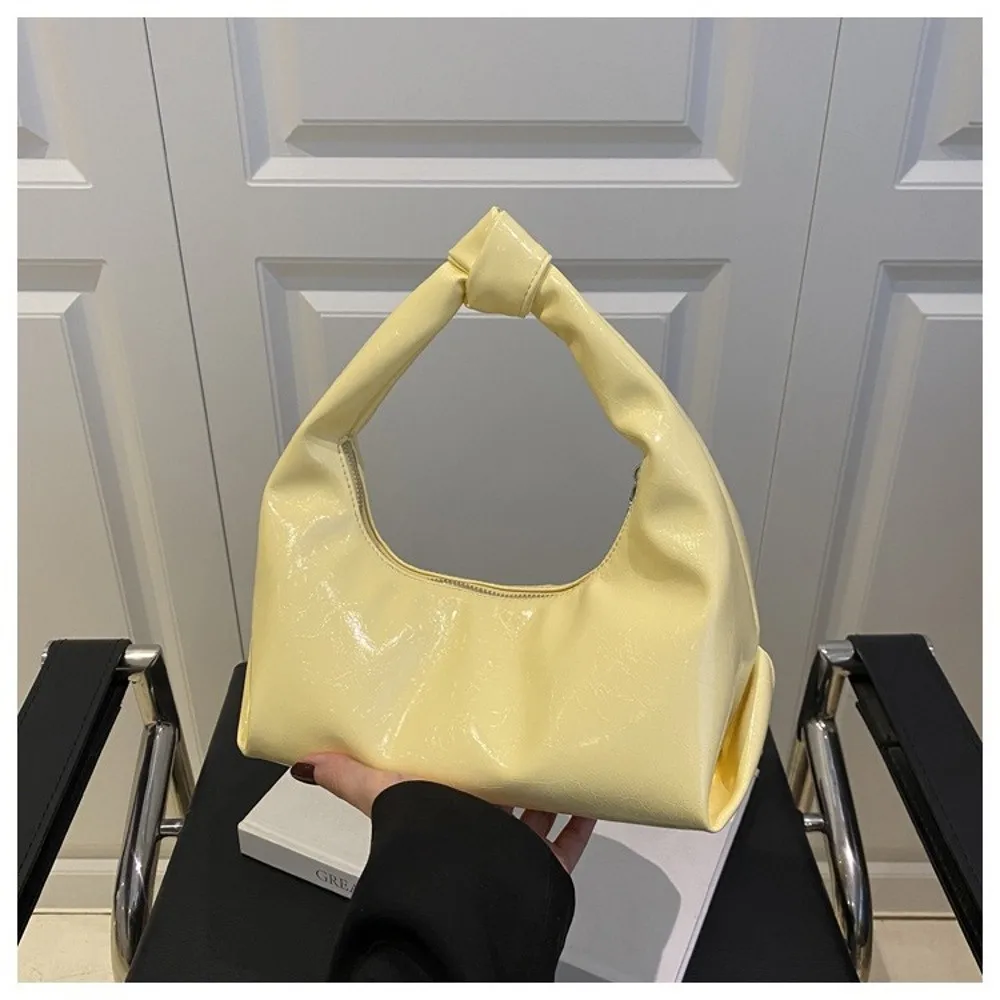 Trendige Vintage-Clutch-Taschen, Schultertaschen aus PU-Leder in Unifarben, luxuriöse Tragetaschen für Damen – Detail 9
