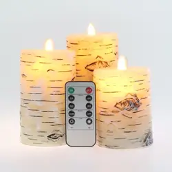 Flameless Candles Set of 3 ,D 3