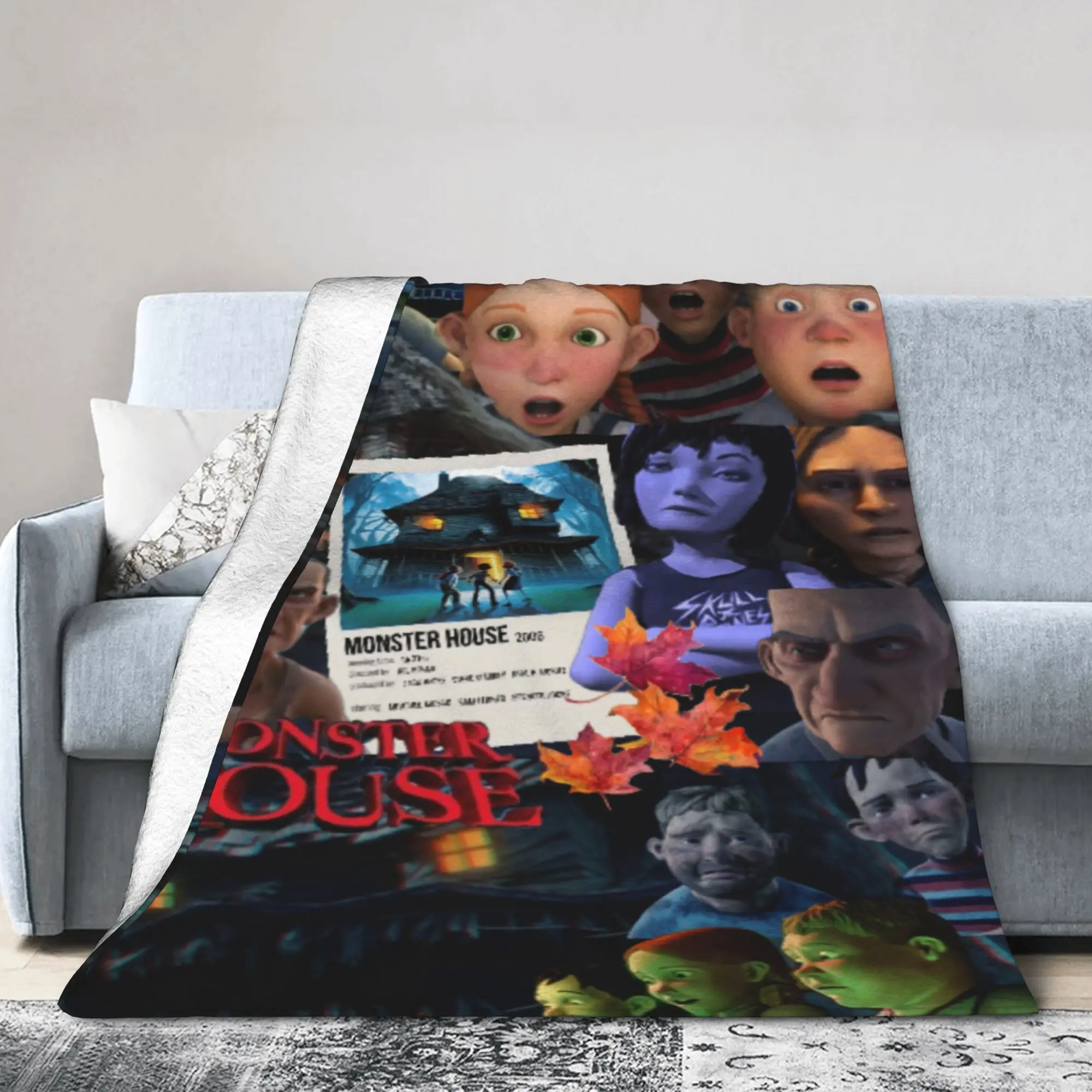 

Новые одеяла из мультфильма «Дом монстров», мягкое бархатное одеяло для отдыха, которое можно стирать в машине