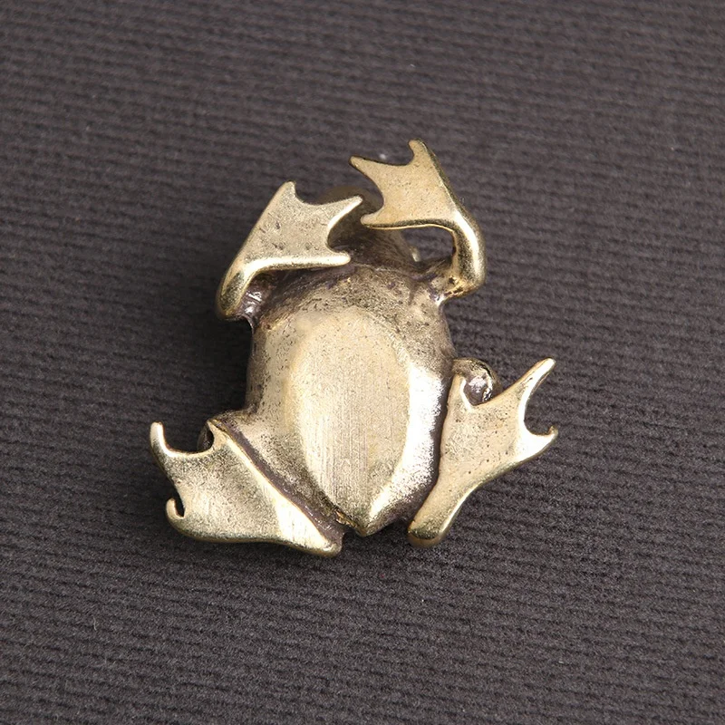 التماثيل الرجعية النحاس لطيف الضفدع مصغرة سطح المكتب زخرفة الزينة الاكسسوارات المعدنية النحاس الحيوان العلجوم الشاي الحيوانات الأليفة الديكورات #5