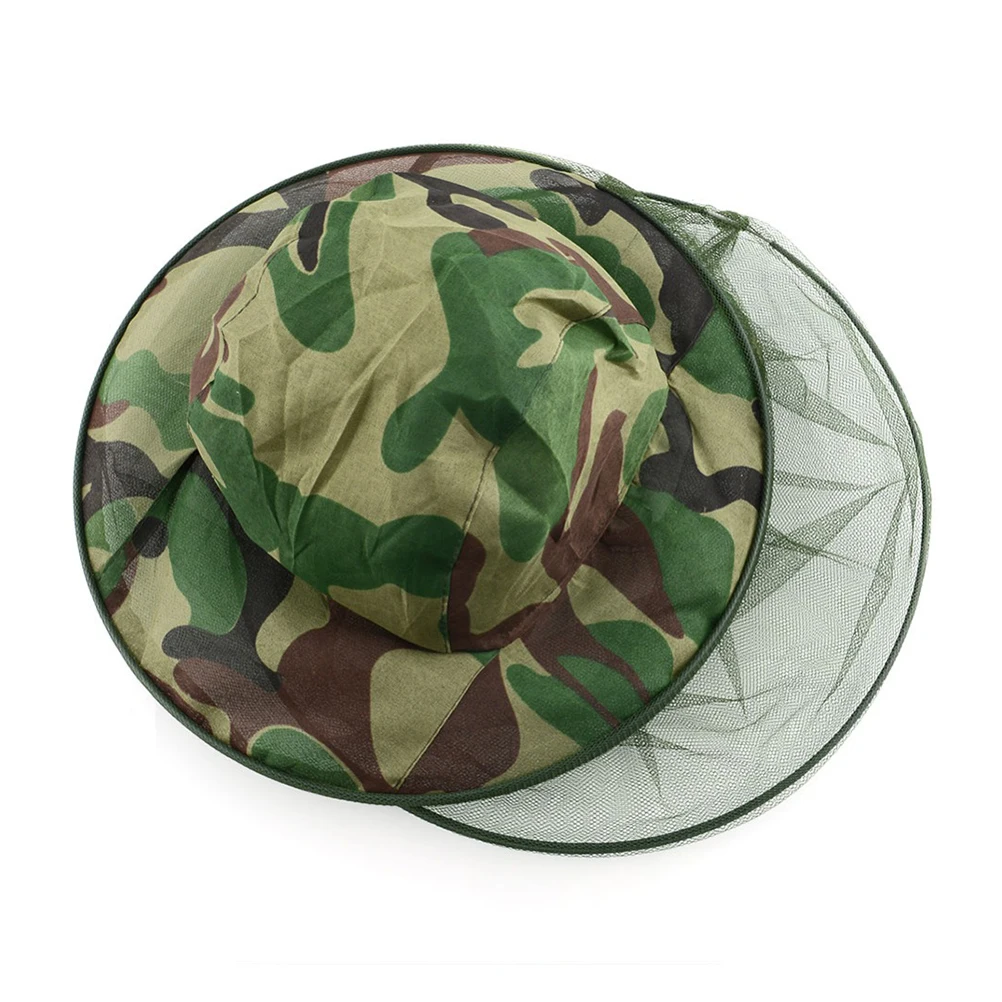 

Beekeeping Anti Bee Hat Fine Mesh Net for Fishing Hunting Camo Face Protector Hat Anti Mosquito Insect Repellent Outdoor
