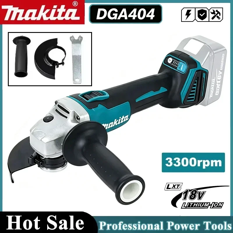 2026New Makita DGA404 100mm Brushless Lithium Electric Angle Grinder Rechargeable Cutting Machine High Power Polishing Machine