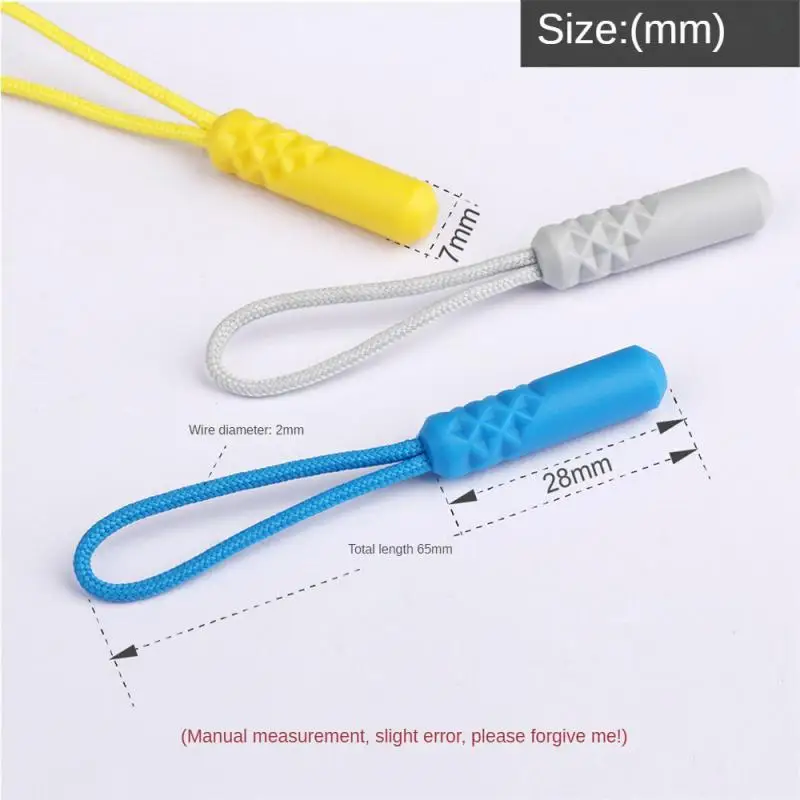 1~7PCS set 10 Color Zippers Pull Puller End Fit Rope Tag Replacement Clip Broken Buckle Fixer Suitcase Tent Backpack Zipper Cord