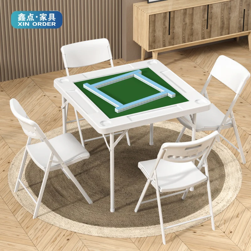 Folding Mahjong Table Dual-Purpose Dining Table Multi-Functional Sparrow Table Hand Rub Simple Household Small Chess Table