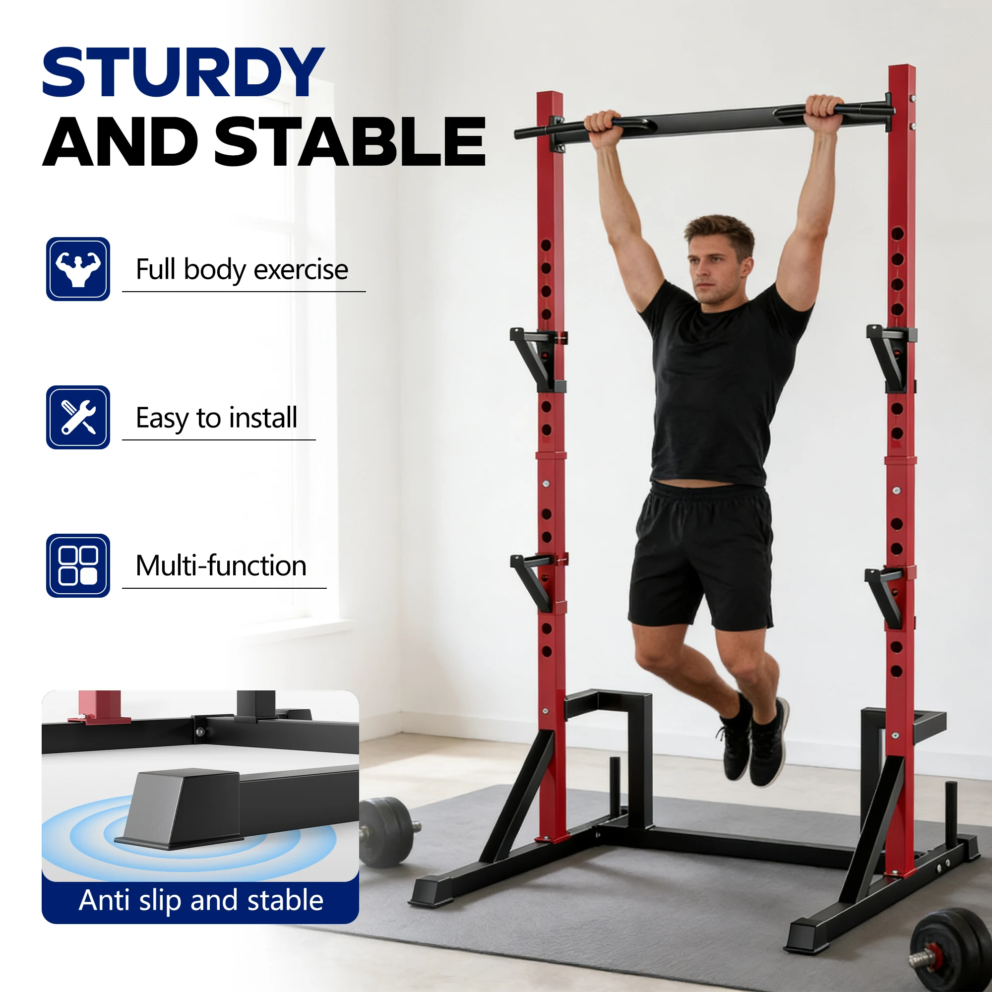 KERDOM Rack de musculation mul - Heavy Equipment Storage avis et prix