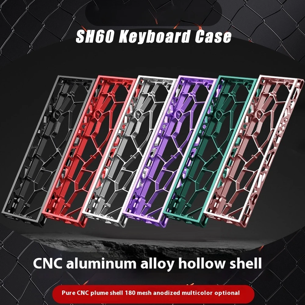 Wooting 60HE GH60 Holy60 Mad 60he 할로우 알루미늄 키보드 케이스 쉘 60% 키 레이아웃 Raven61 Aula Win60 GT60 키보드 쉘용