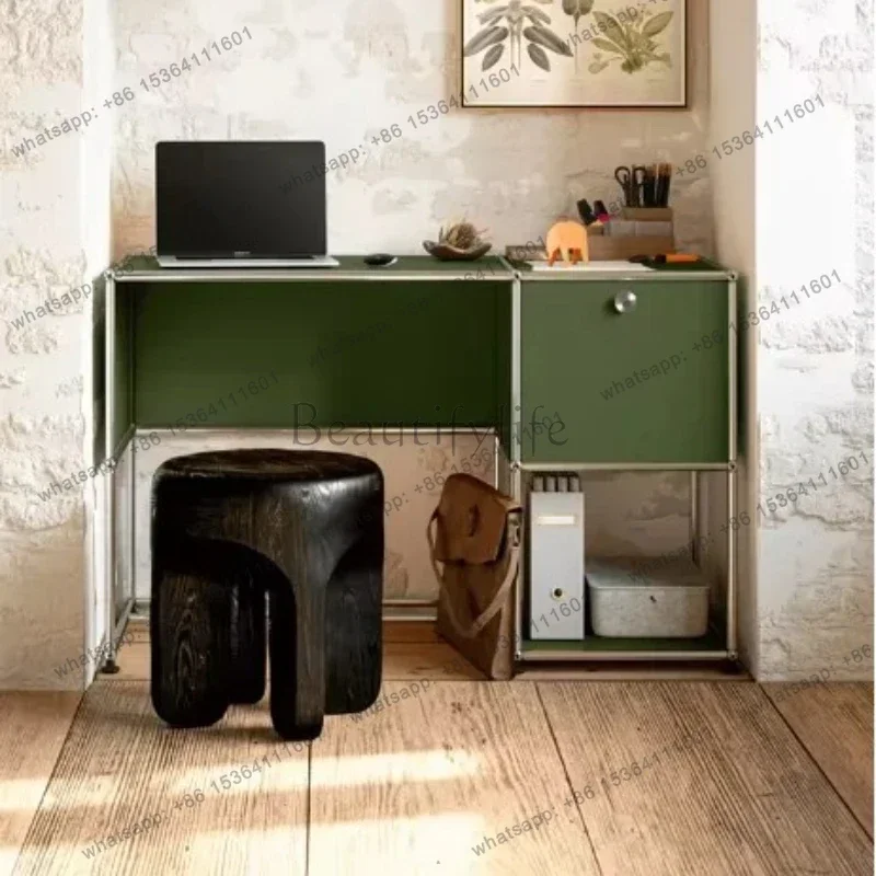 ld Customizable Modern Modular Wood Computer Desk with Storage Cabinet Metal Frame Standing Desk Office Desk