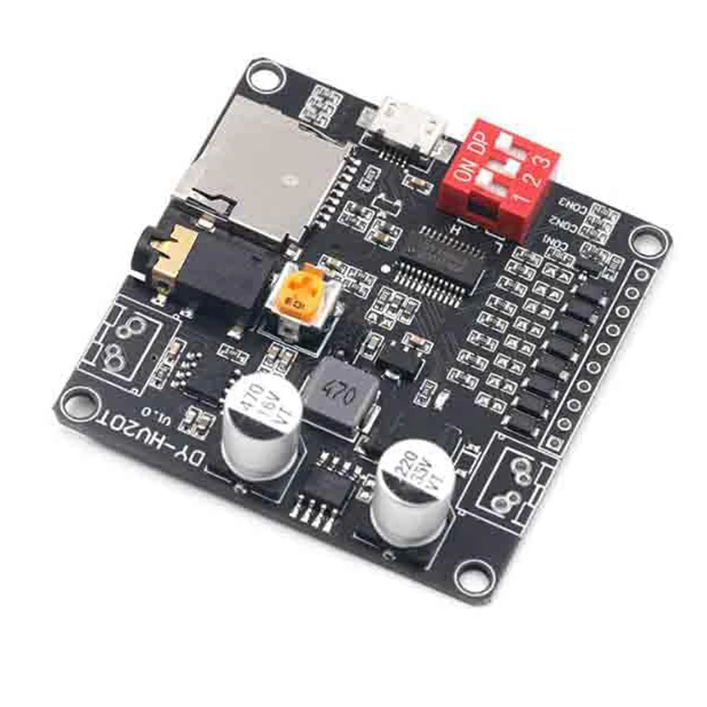 5PCS DY-HV20T HV20T 12V/24V 10W/20W Voice Playback Module Supporting Micro-SD Card MP3 Music Player for