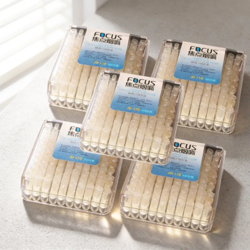 FOCUS JD‑110 Disposable Cigarette Filter Triple Filtration Smoking Mouthpiece 1 Box=100 Pcs Wholesale Dropshipping