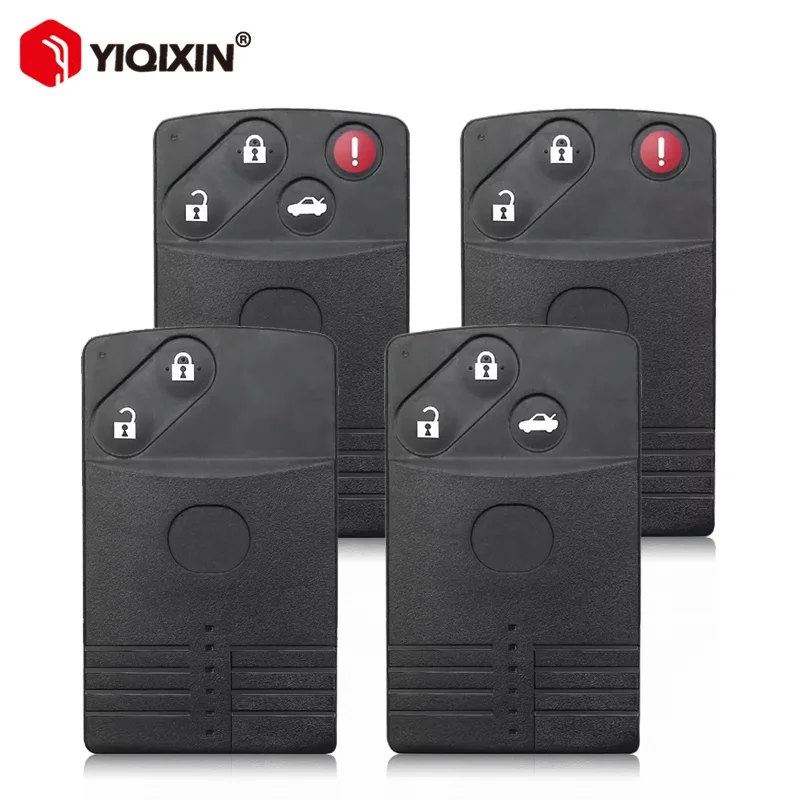 

YIQIXIN 2/3/4 кнопки Smart Remote Car Key Shell Чехол-брелок для Mazda 5 6 8 CX7 CX-9 RX8 Miata MX5 Verisa MPV Uncut Blade Key Cover