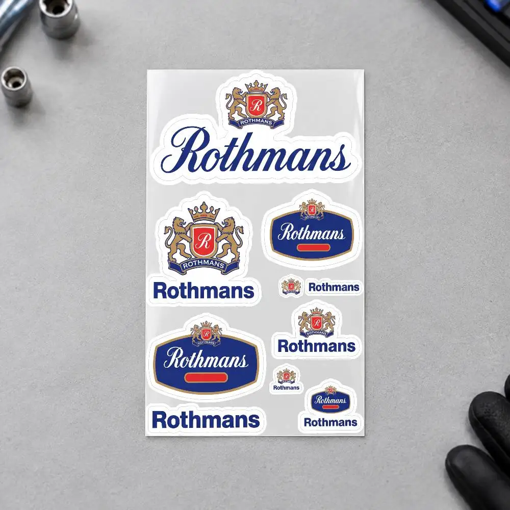 R-Rothmans Motorcycle Decal Sticker Kit Reflective Graphics For Helmet Tank Fairing Body Custom Bike