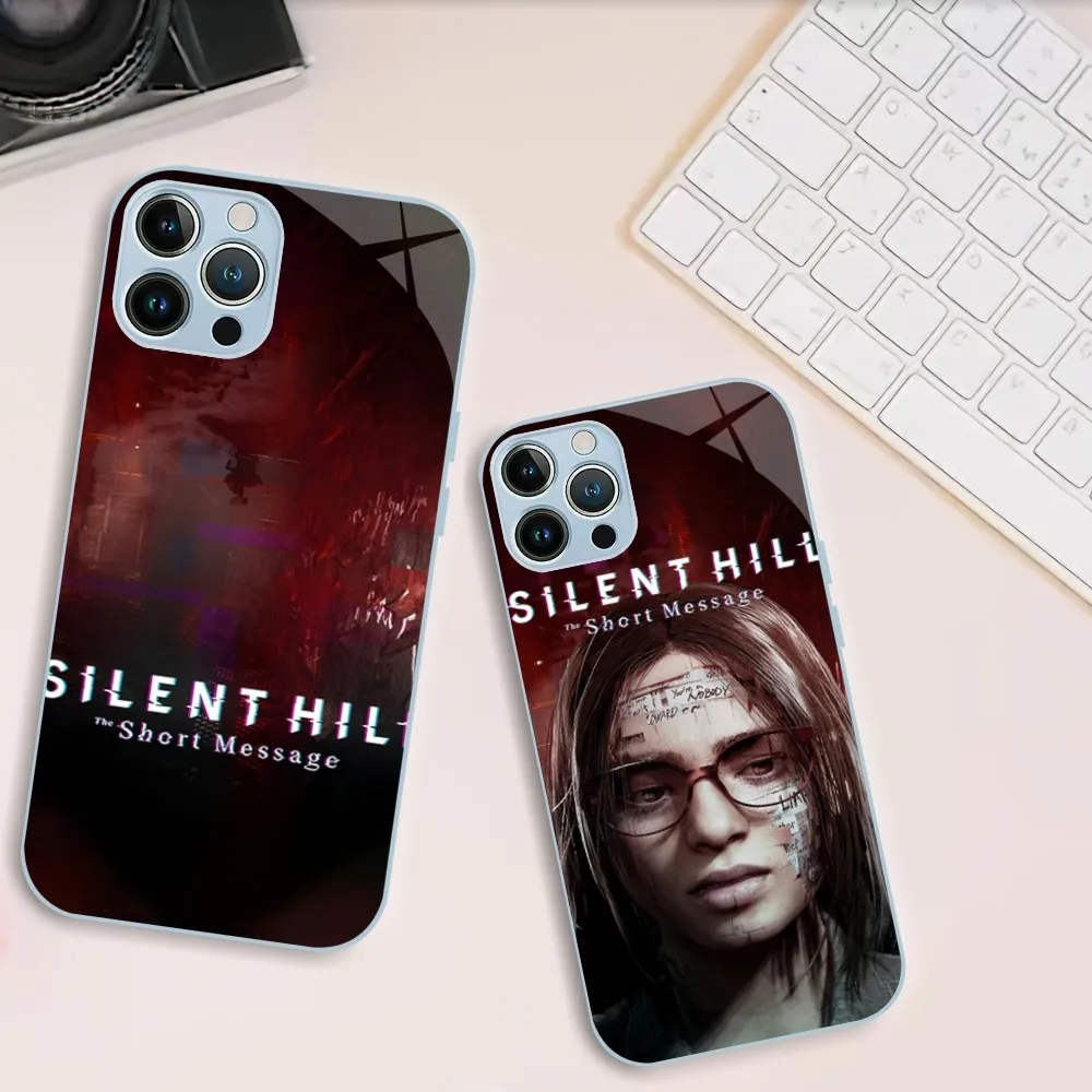 Game S-Silent Hill The Short Message Anita Phone Case For iphone Tempered Glass 11 14 12 13 Mini Pro Plus X XS MAX XR Cover