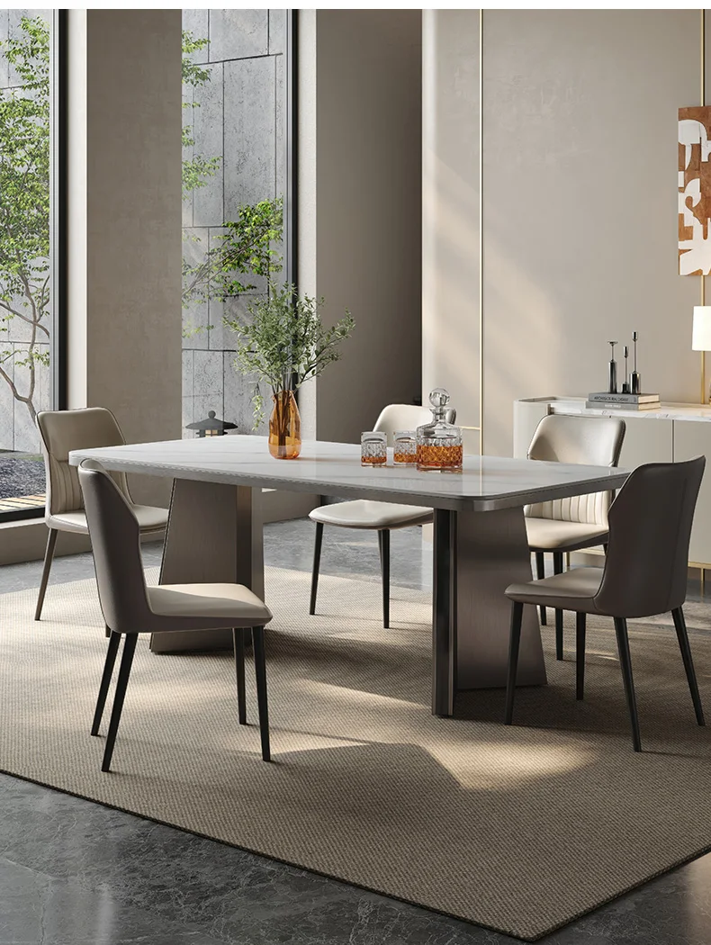 %￥Super Quartz Sintered Stone Wholesale New Arrival Elegant Dinning Table for Home Resale Business Marble Dining Table