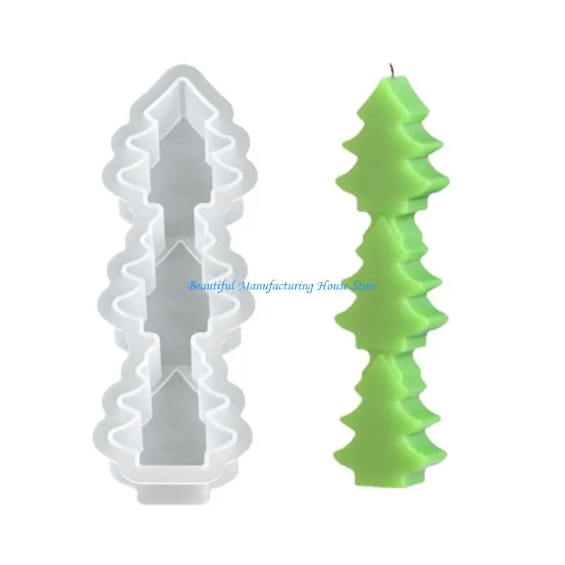 قالب سيليكون عيد الميلاد E56A لحرف الشموع Santa Gingerbreads Renindeer Angel Decoration #3