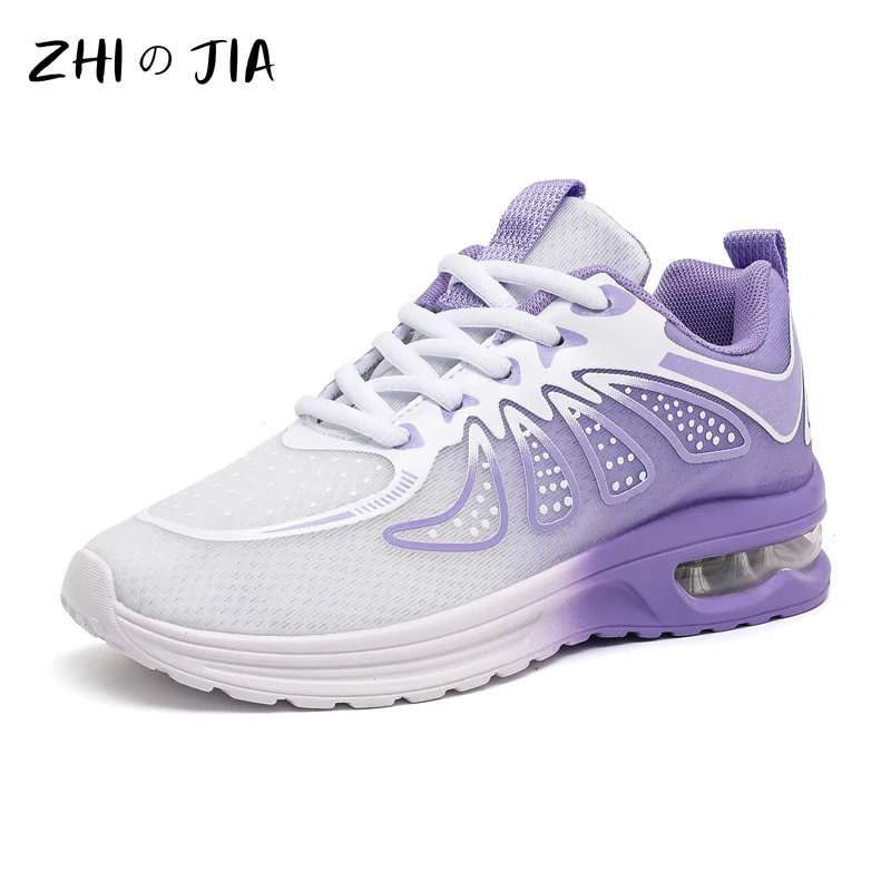 Summer New Air Cushion PU Shoes Women\'s Mesh Breathable Footwear Outdoor Fashion Running Fitness Shoes Casual Sneaker Large size