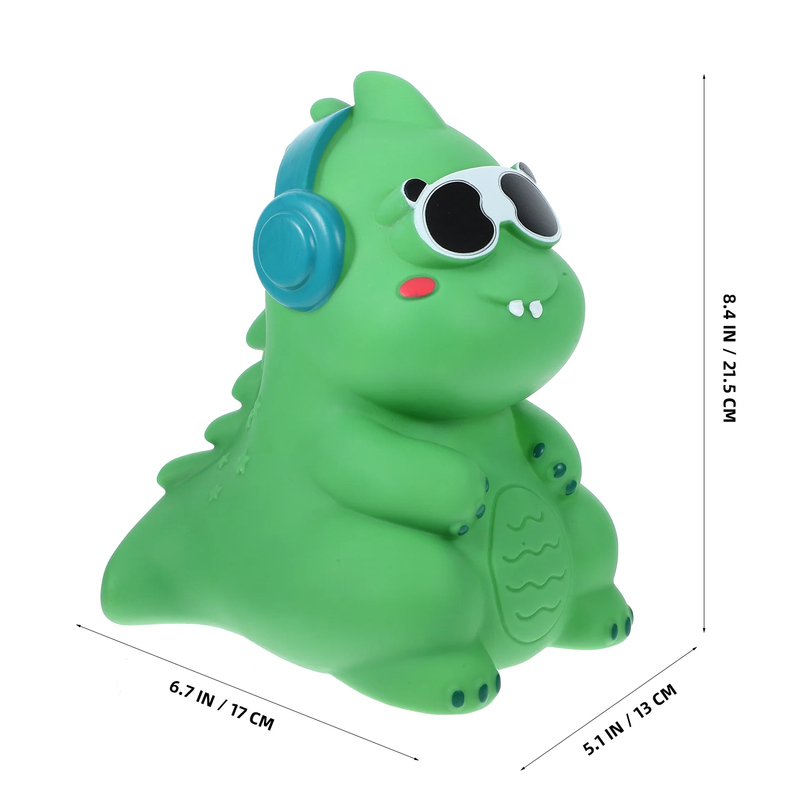 恐竜の形をした貯金箱 グリーンビニール製 ホルダー付き 子供用貯金箱 貯金オーガナイザー デコレーション