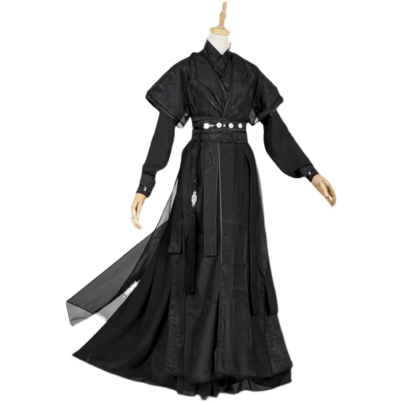 Chinese Hanfu  Fu He Xuan Gu Yun Cosplay Costume Anime Black Halloween Carnival Cosplay Party Men dress Tian Guan Ci