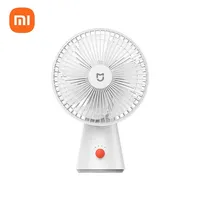 original XIAOMI Mijia Desk Fan Portable USB Rechargeable Handheld Mini Electric Fans Air Cooling Small Fan 4 Gears 4000mAh