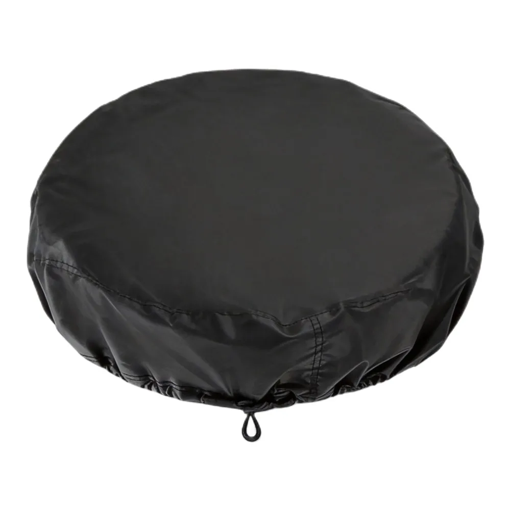 Waterproof Drum Cover 420D Oxford Cloth 65x10cm For Outdoor Tank Dust UV Protection Black Elastic Drawstring Storage Tool