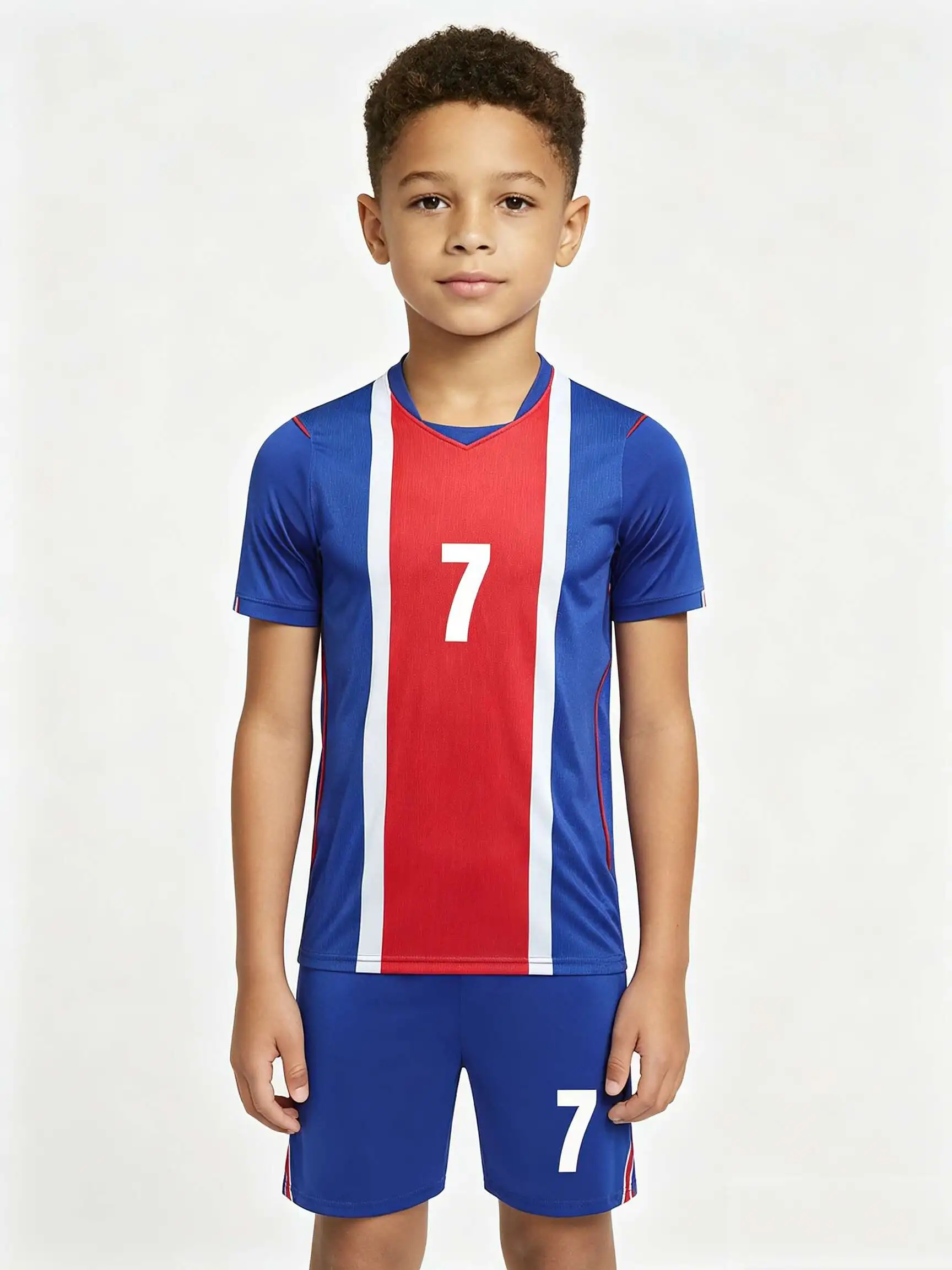 New 26/27 Unisex Blank Soccer 2‑Piece Set, Kids Adults Parent‑Child Kit, Custom No.1 7 8 9 10 for School Outdoor Team Sports