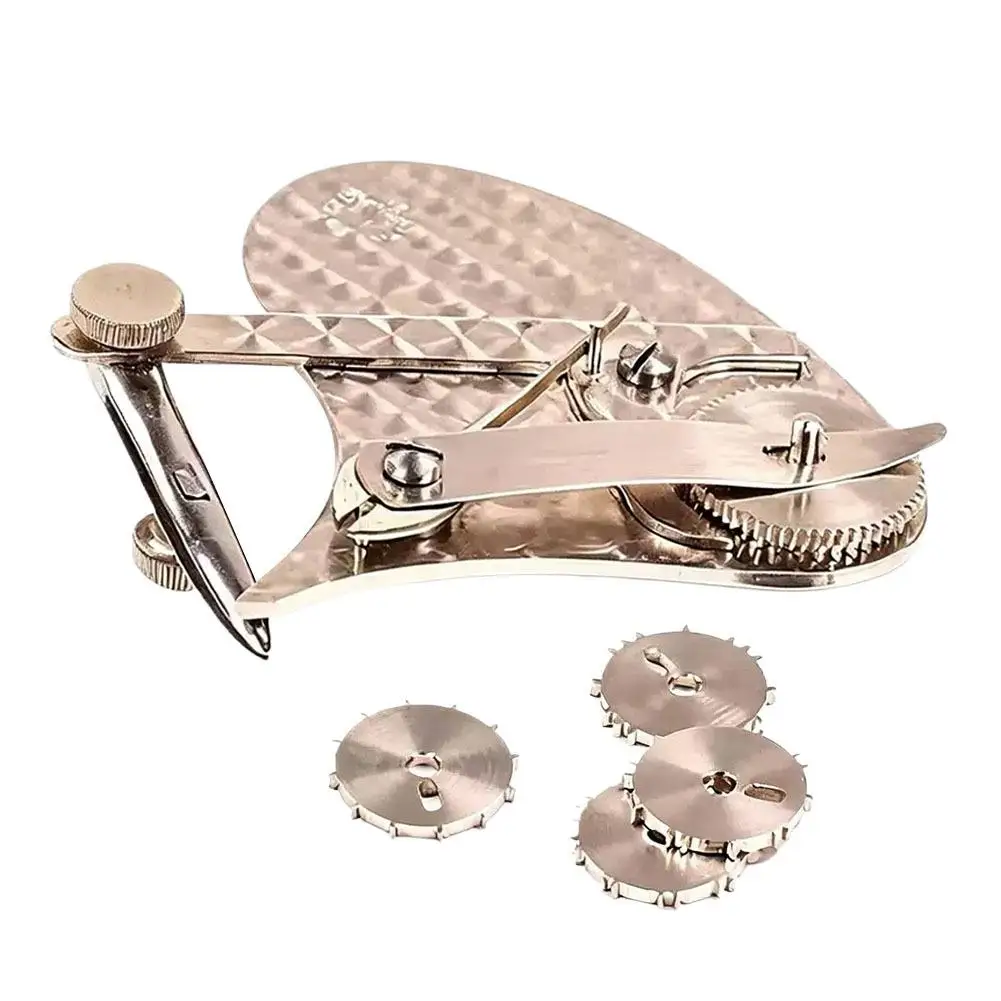 Vintage Mechanical Gear Train Ruling Pen - Dual Mode Roller Wheel Drawing Scriber, Dotting Pen for Dashed and Dotted Lines