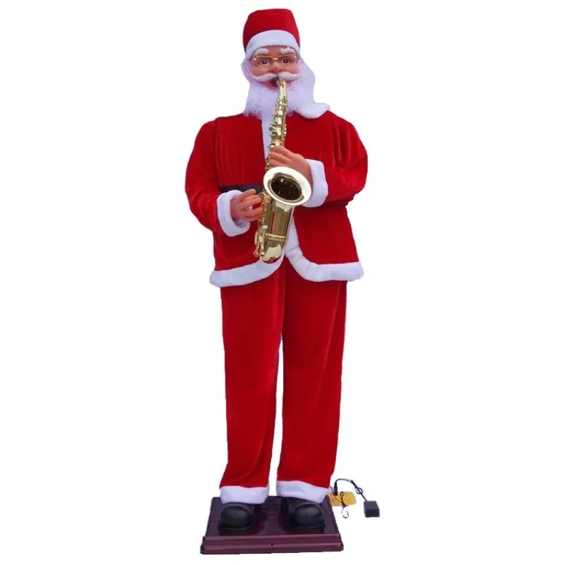 

1.8 meters swing Santa doorman music playing saxophone welcome Santa electric