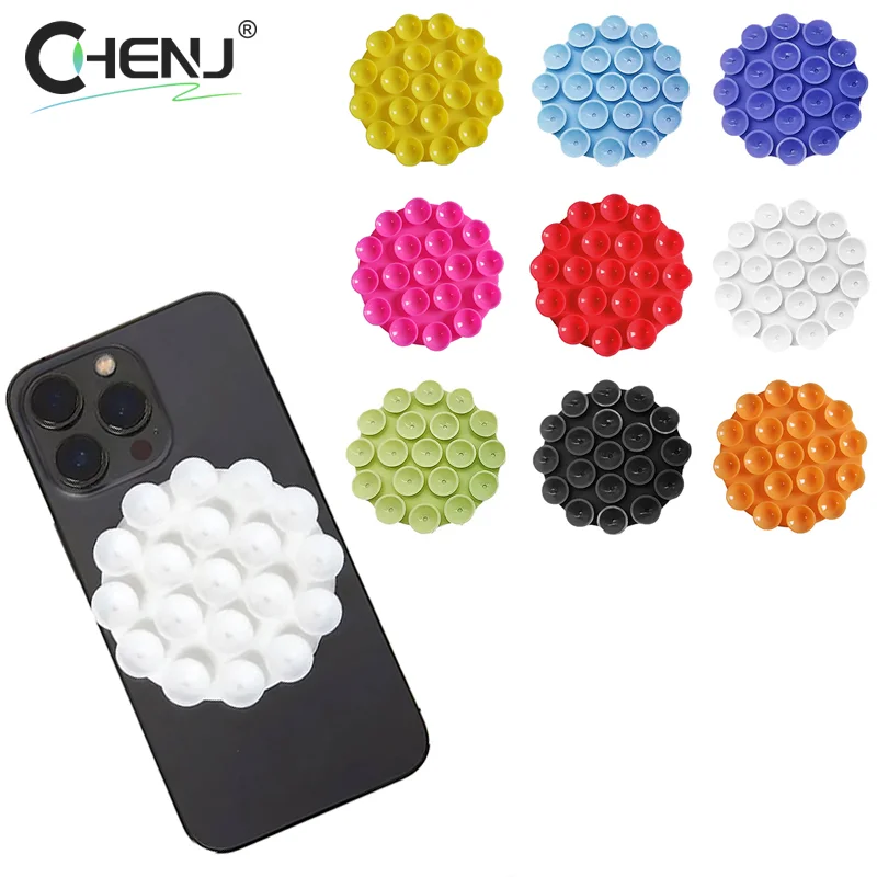 丸み-シリコンサクションカップ電話マウント、ミニサクションステッカー、カーナビゲーションブラケット、ユニバーサル携帯電話スタンド