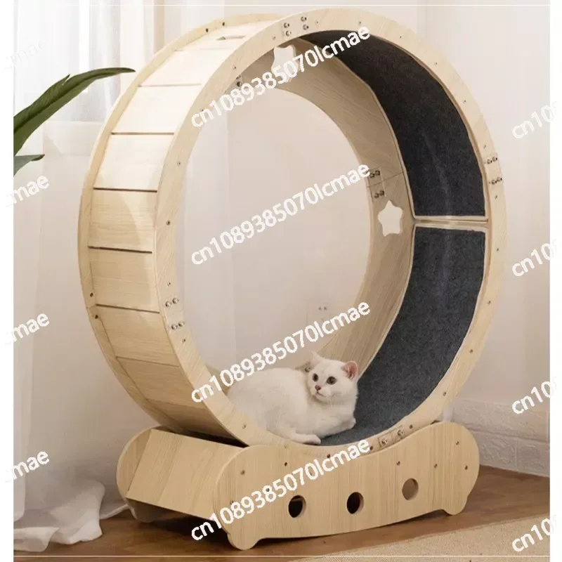 Wheel treadmills for cat exercise, cute pet furniture, track toys