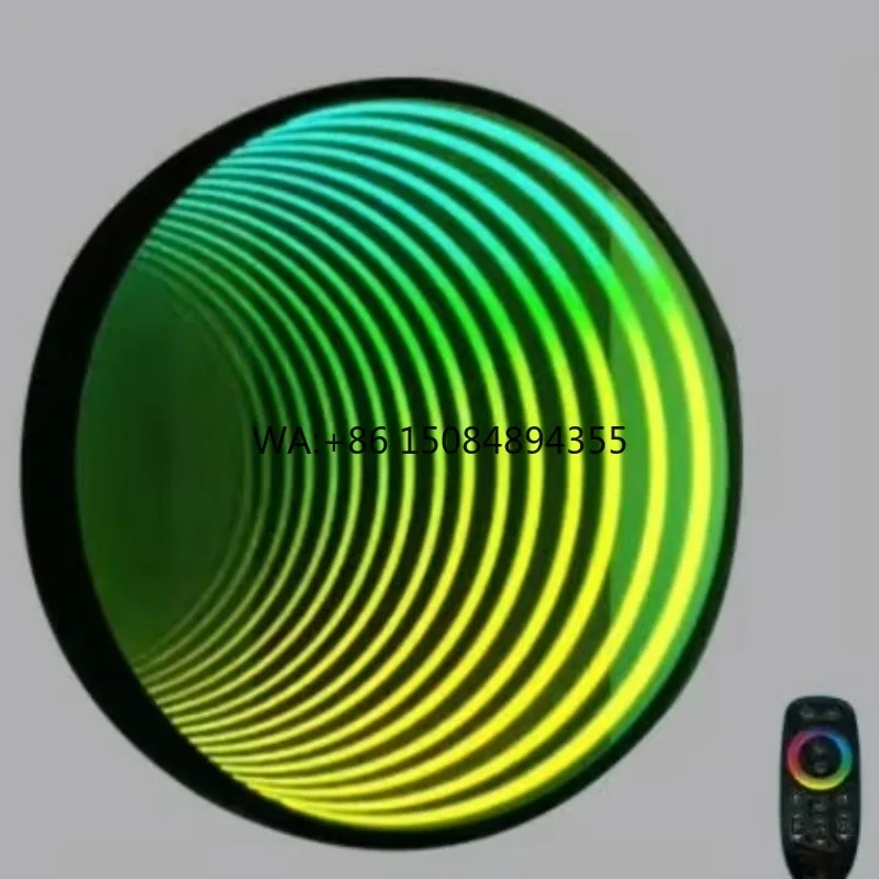 

Factory Direct Selling 3D New Mirror Acrylic Bedroom Decor Blue Neon Mirror Led 3d Infinity Mirror