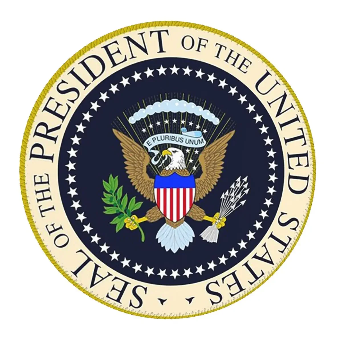 Seal Of The President Of The United States Round Mouse Pad Computer Keyboard Mouse Mat Gaming Laptop Desk Mat