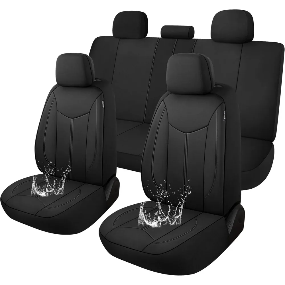 

Универсальные неопреновые чехлы на автомобильные сиденья для полных сидений, водонепроницаемые и разделенные скамьями, совместимые с внутренней защитой