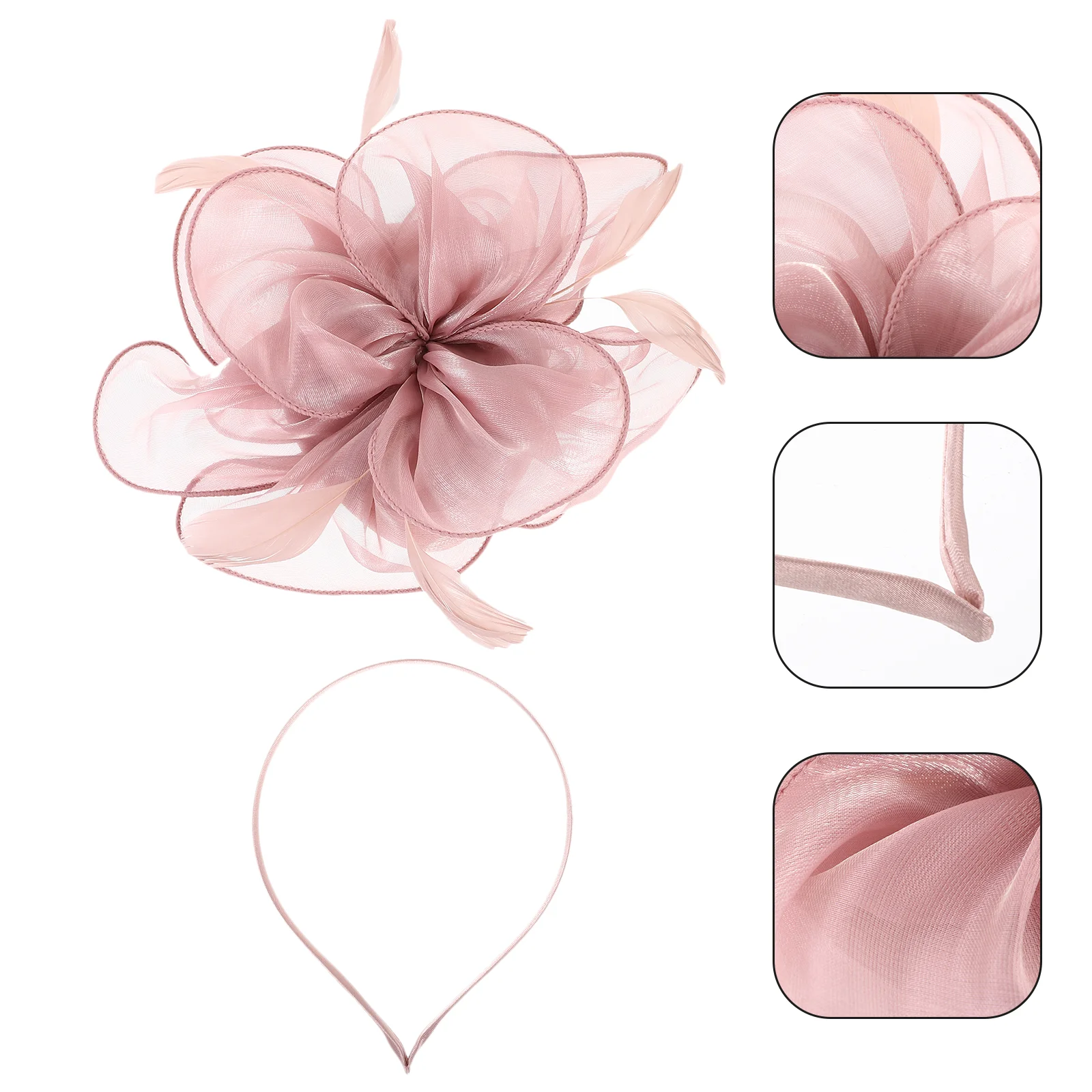 

Hair Accessories Elegant Organza Handband Head Decorations for Wedding Proms Pageants Parties Valentines Gifts