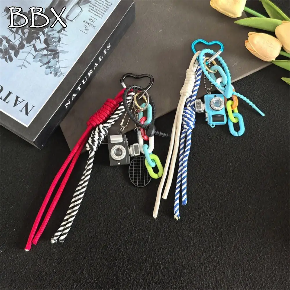 

Unique Miniature Love Hanging Buckle Camera-Shaped Colorful Mini Keychain Couple Hanging Rope Car Key Pendant