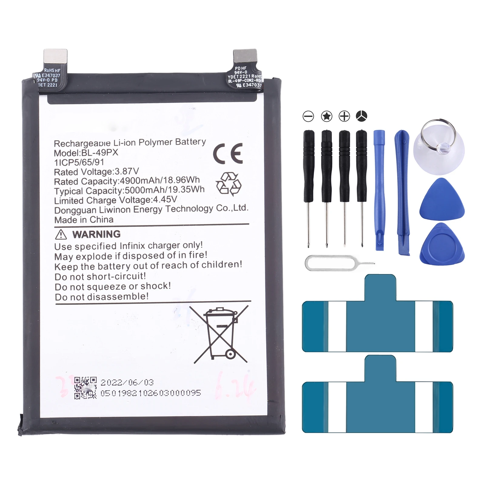 BL-49PX Battery For Infinix Note 30 Pro Phone 4900mAh Rechargeable Lithium Battery Repair Replacement Part