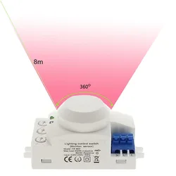 Microwave Sensor Switch 5.8ghz HF 220V LED 360 Degree Radar Motion Body Sensor