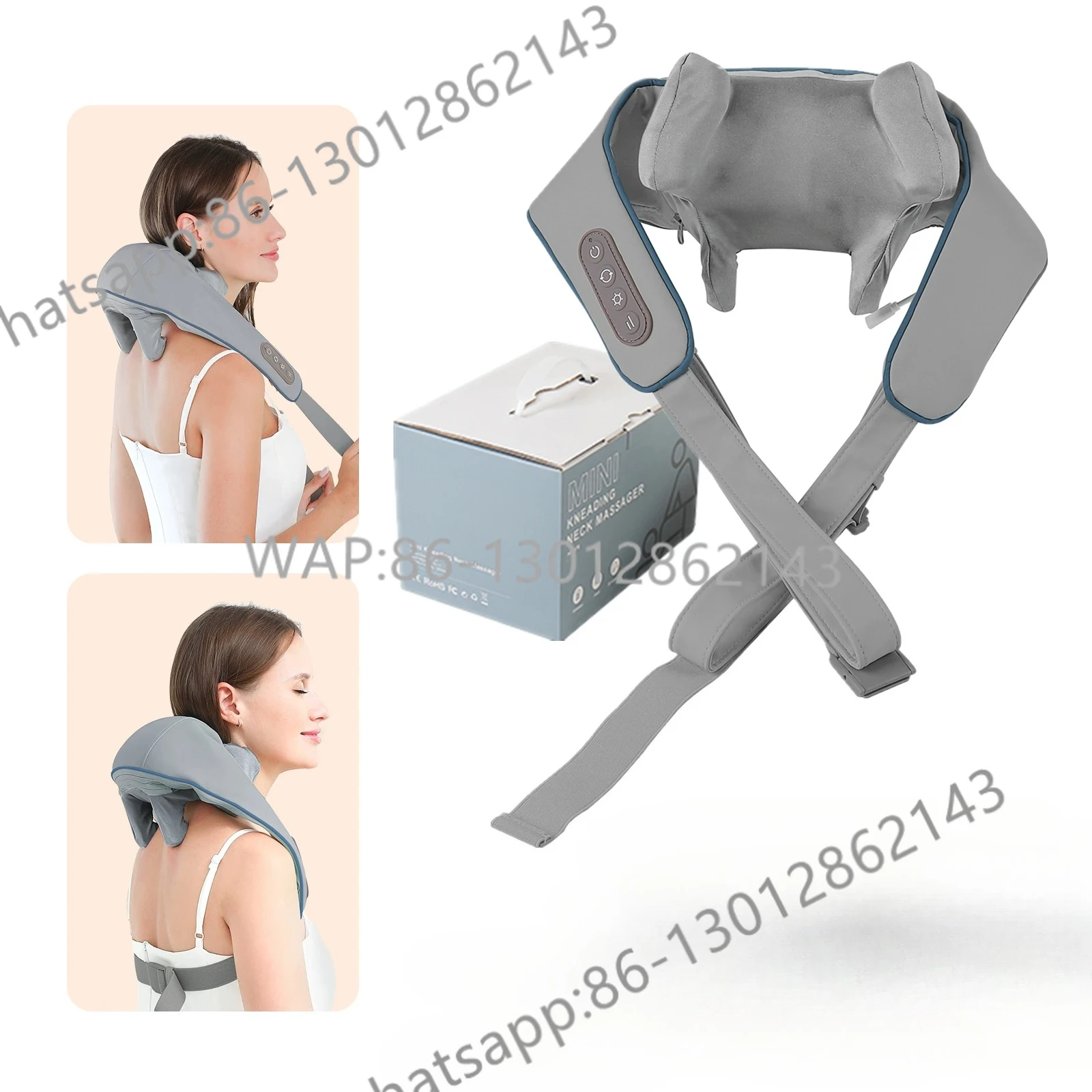 foreverlily-26w-brushless-motor-neck-and-shoulder-massager-wireless-shoulder-and-back-kneading-massage-shawl-neck-masajeador