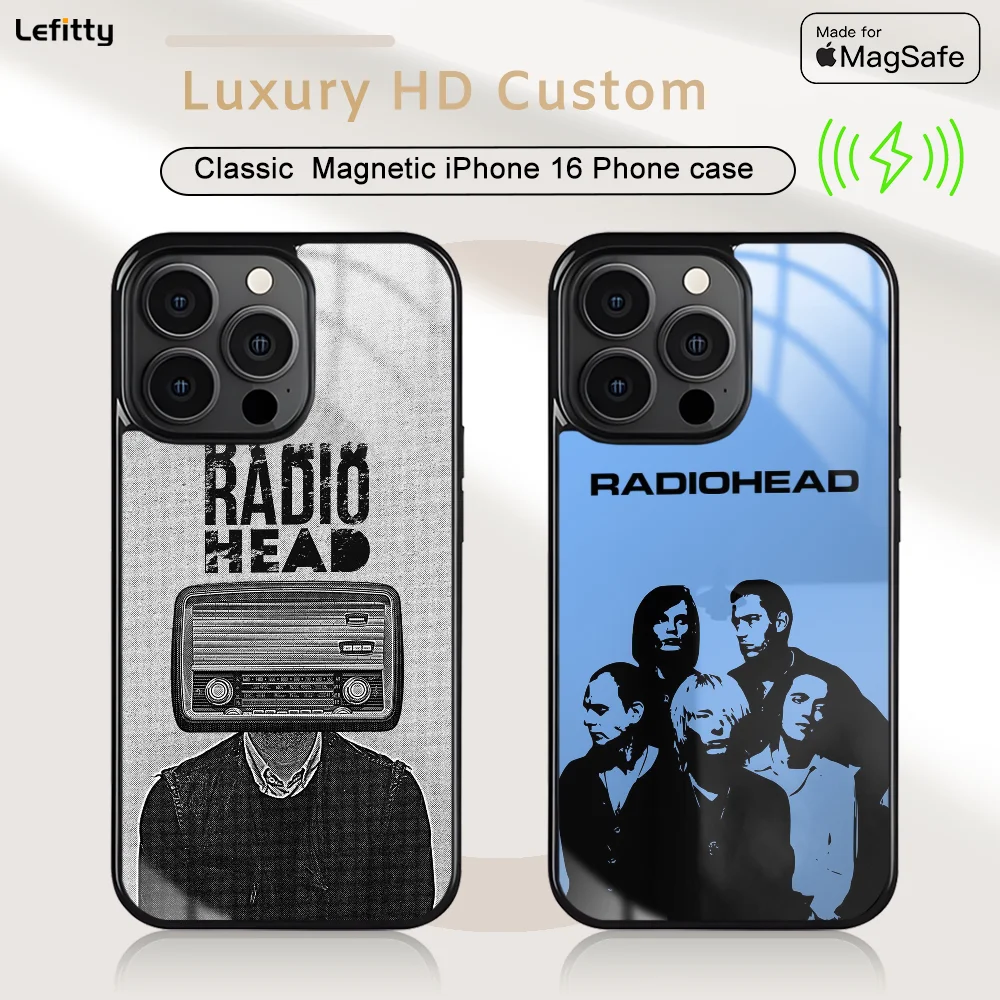 

Cool R-Radiohead Phone Case For iPhone 16 15 14 13 12 11 Pro Max Plus Mini Magnetic Magsafe Wireless Charging Cover