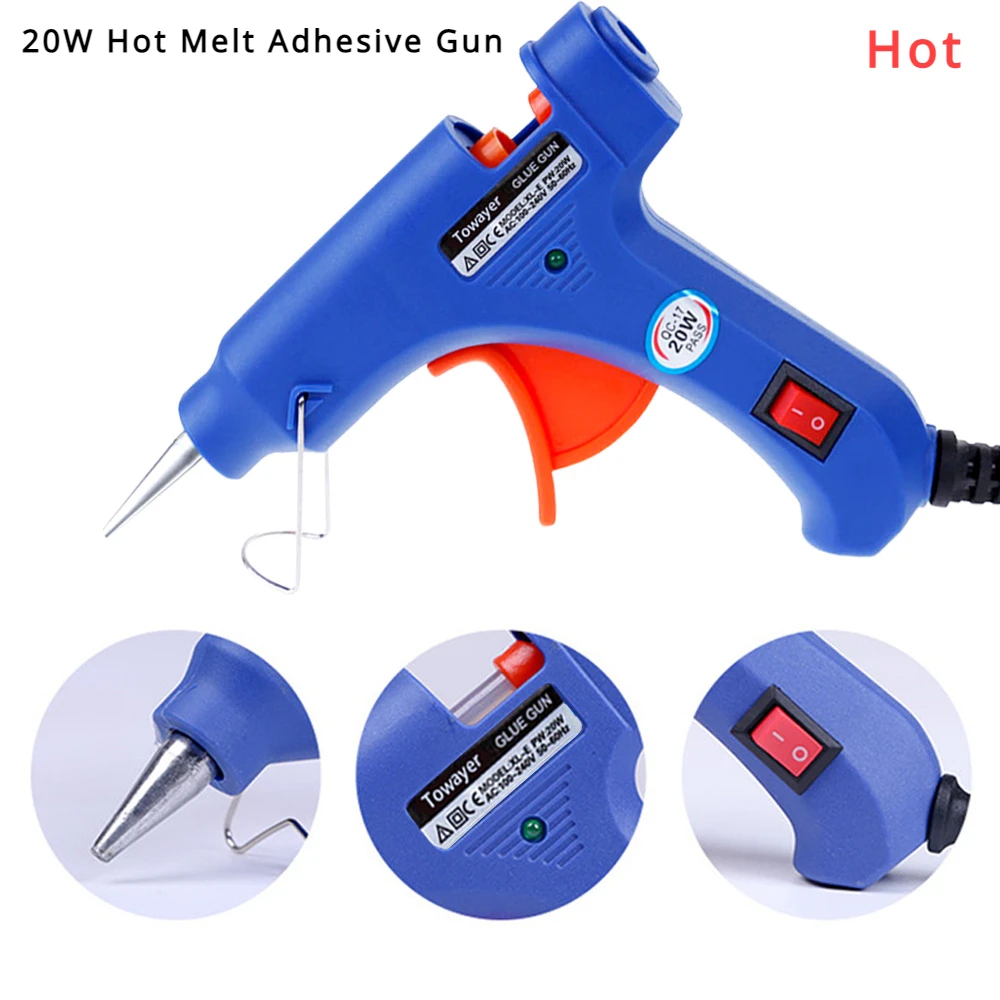 Hot Silicone Gun Temperature Heater Mini Electric Heat Gun Melt Glue Grafting Repair Tool Suitable for 7mm*100mm Glue Stick