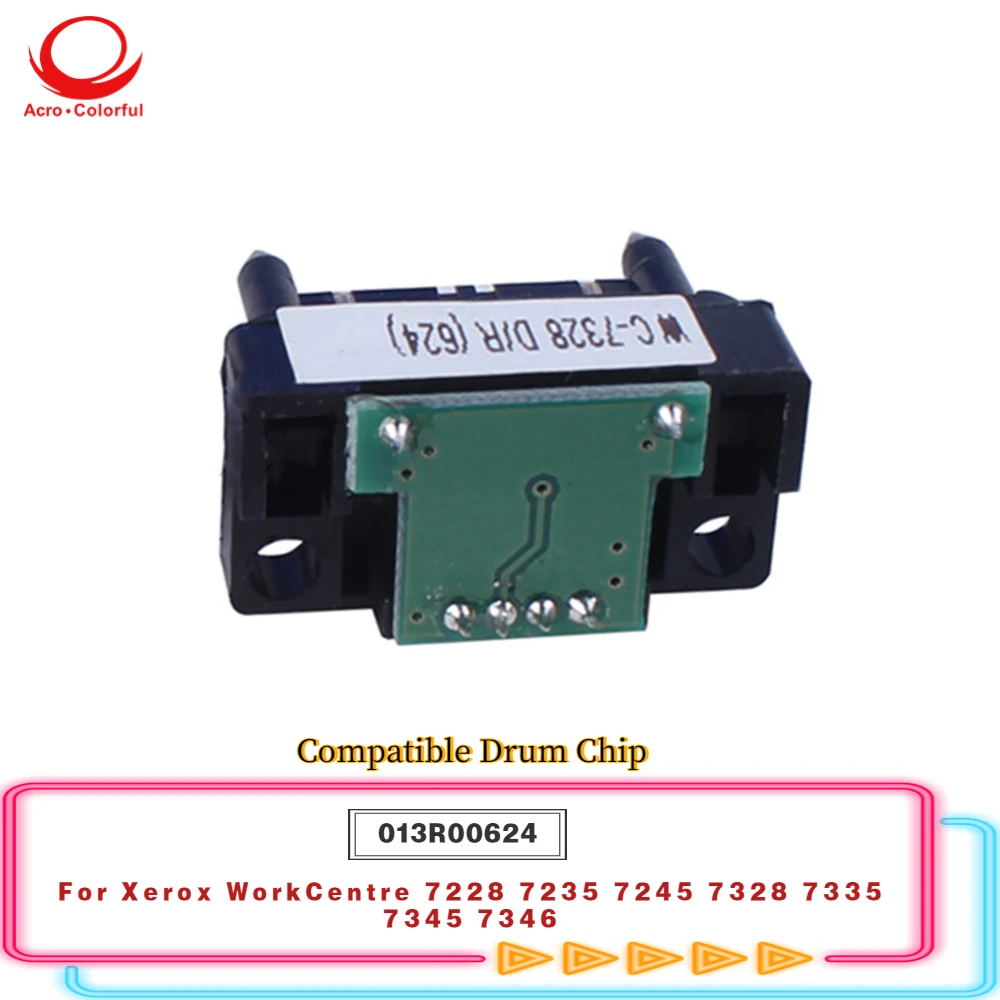 Chip de Tambor Compatible 013R00624 para Impresoras Láser Xerox WorkCentre 7228 7235 7245 7328 7335 7345 7346, Repuestos, Chips de Reinicio de Cartuchos