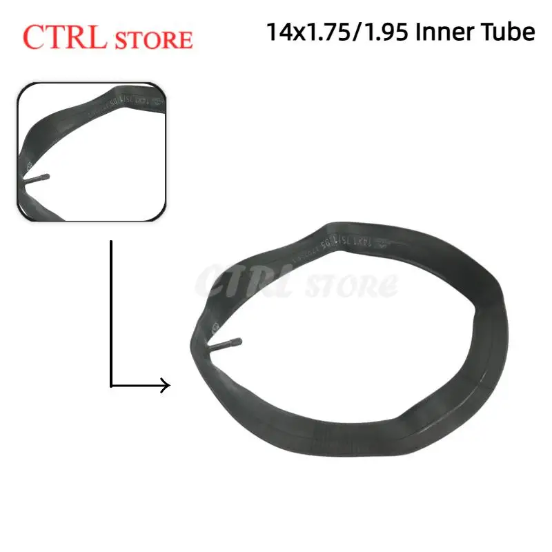 14X1.75/1.95 Straight Mouth Inner Tube – Ideal for Recreational Bicycle, Mountain Bike and City Commuter Bike Tire