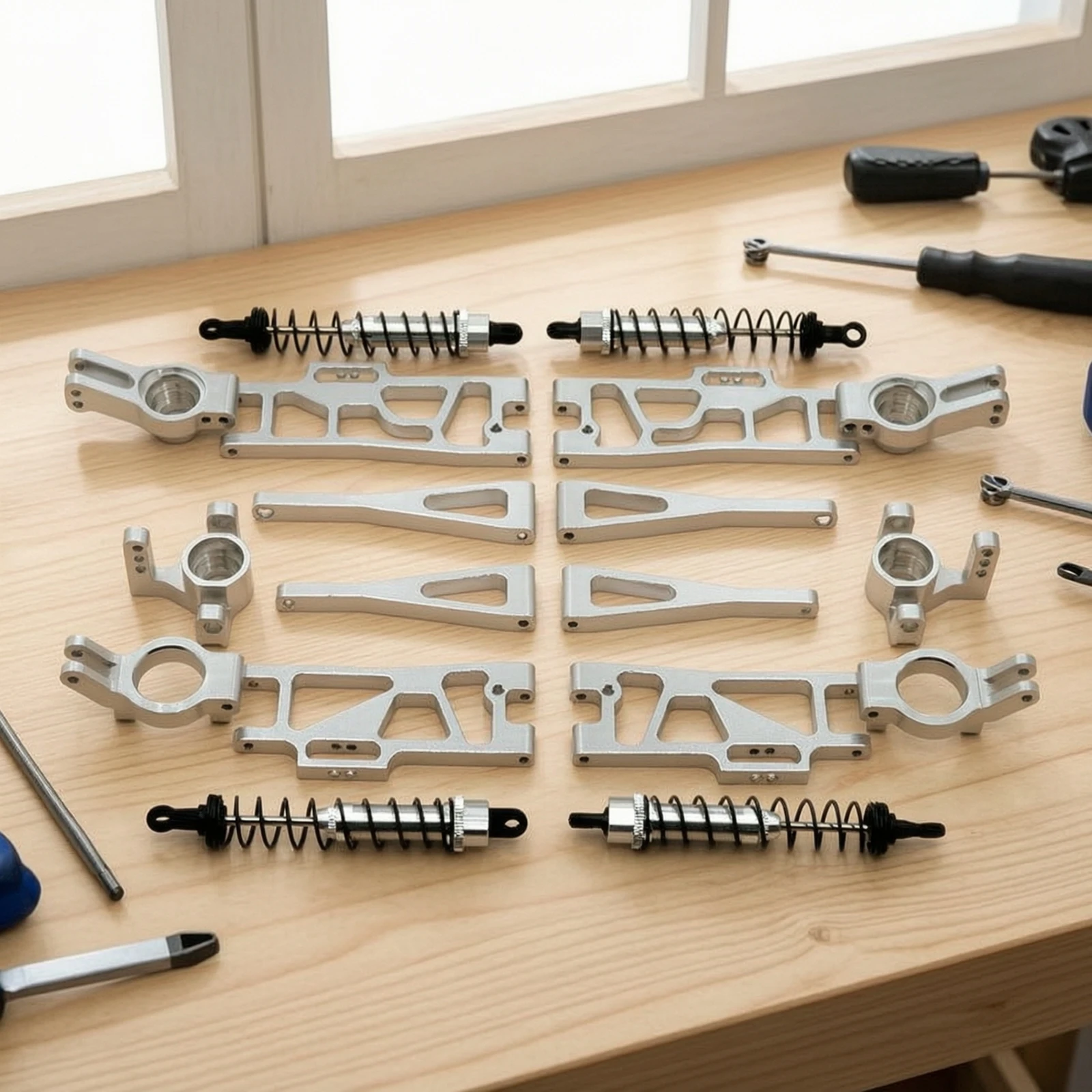 Metal Upgrade Parts Aluminum Shock System Kit Kit De Amortiguadores RC Mecanizado CNC Juego De Amortiguadores Con Resortes