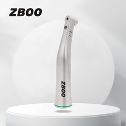 Dental 4:1 Fiber Optical LED Contra Angle Low Speed Handpiece Green Ring Dental Electric Micromotor Handpiece for Endodontics